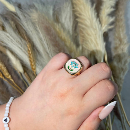 Multi design Floral Ring